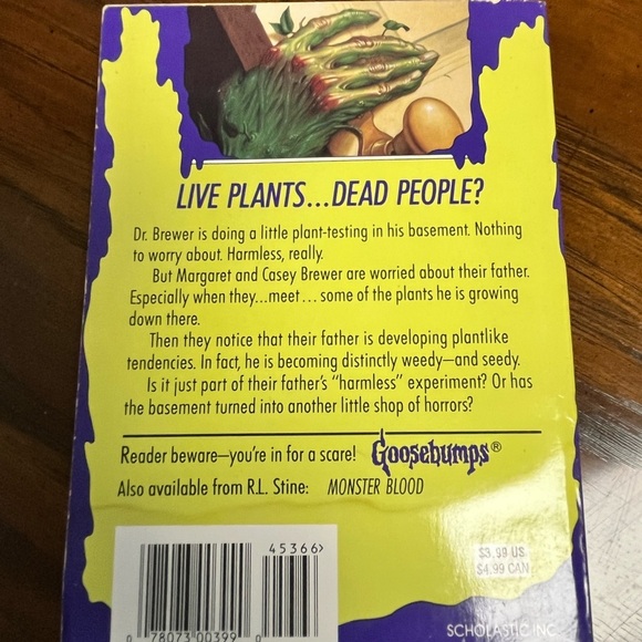 Scholastic Goosebumps Book with Green and Purple Cover - Picture 2 of 2